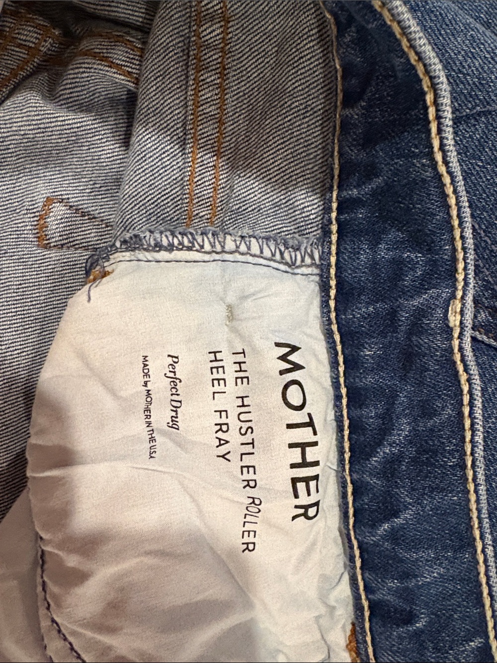MOTHER DENIM HUSTLER ROLLER HEEL FRAY, size 31, wash PERFECT DRUG. - Picture 7 of 9